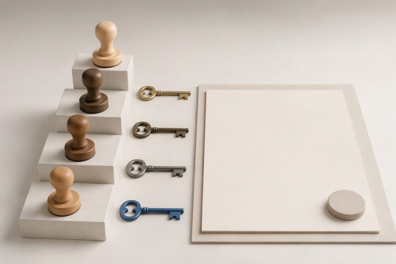 Separate signing authority into four levels
