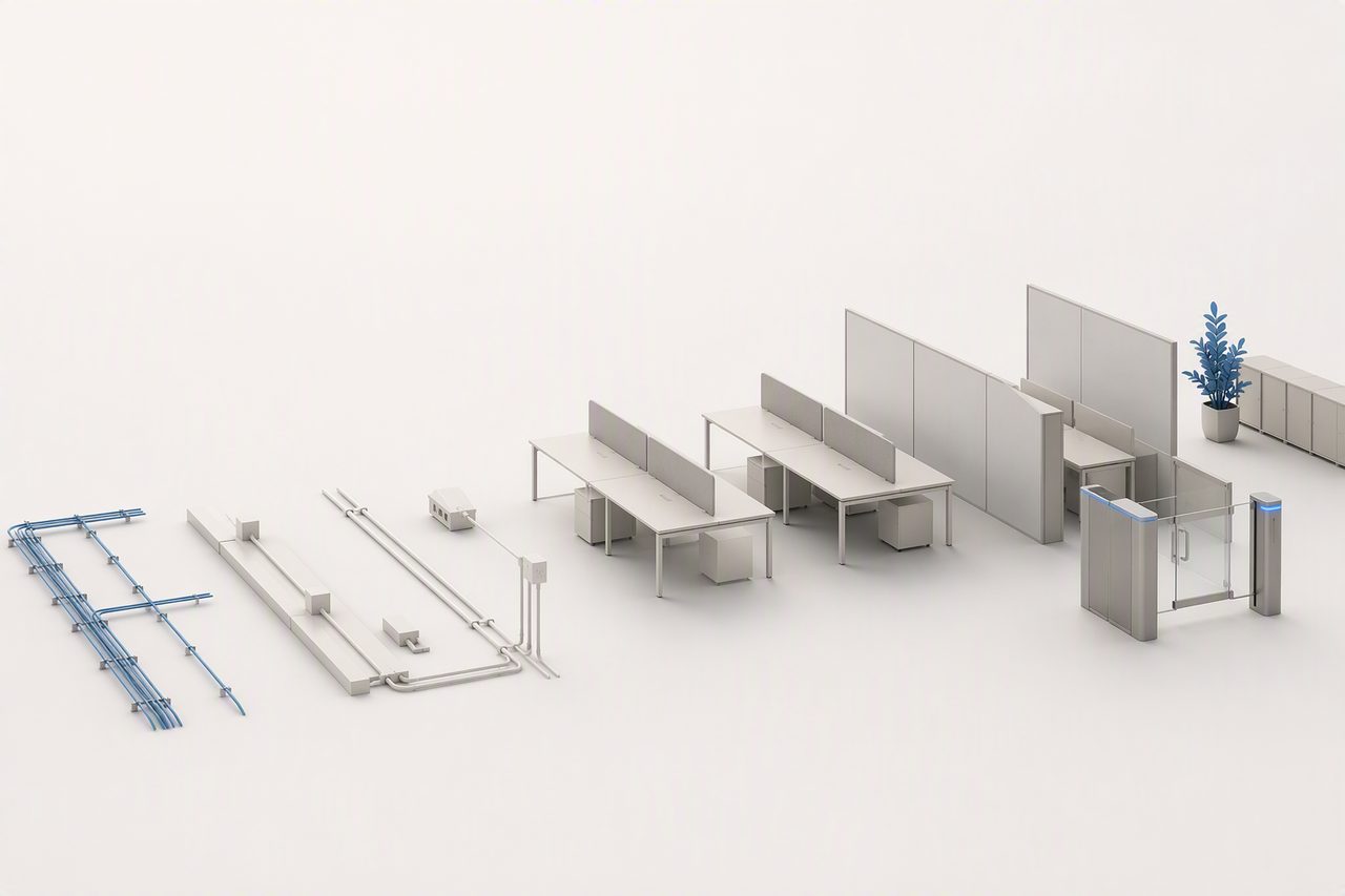 How to Sequence Network, Power, Furniture and Access Control Before Office Launch